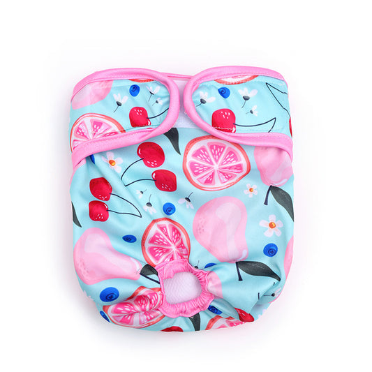 Reusable Washable Female Dog Diapers Dog Physiological Pants Diapers Print