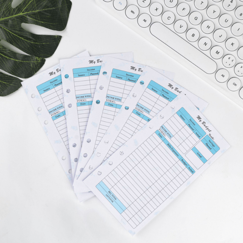 A6 Refill Paper 6 Hole Loose Leaf Paper Core Binder Budget Book Paper Core Repla