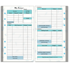 A6 Refill Paper 6 Hole Loose Leaf Paper Core Binder Budget Book Paper Core Repla
