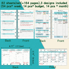 A6 Refill Paper 6 Hole Loose Leaf Paper Core Binder Budget Book Paper Core Repla