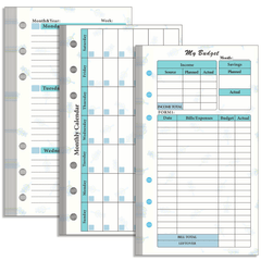A6 Refill Paper 6 Hole Loose Leaf Paper Core Binder Budget Book Paper Core Repla