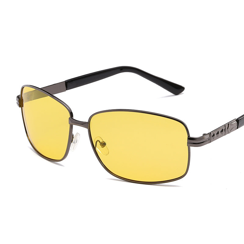 Night Vision Yellow Lens Polarized Sunglasses UV400 Men