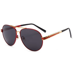 Men's Polarized Photochromic Sunglasses UV400 Metal Frame Business Eyewear