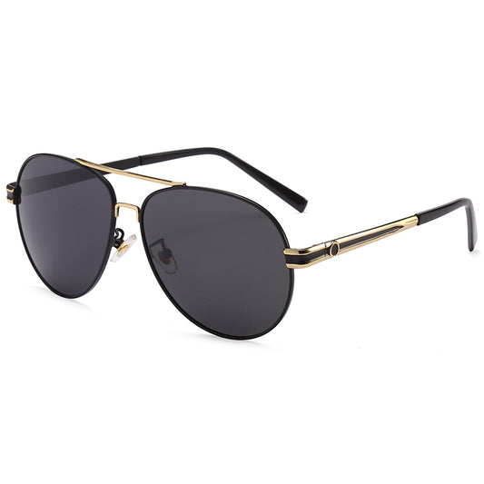 Men's Polarized Photochromic Sunglasses UV400 Metal Frame Business Eyewear