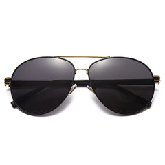 Men's Polarized Photochromic Sunglasses UV400 Metal Frame Business Eyewear