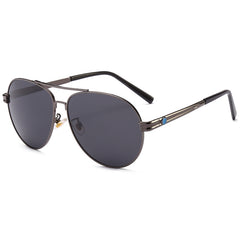 Men's Polarized Photochromic Sunglasses UV400 Metal Frame Business Eyewear