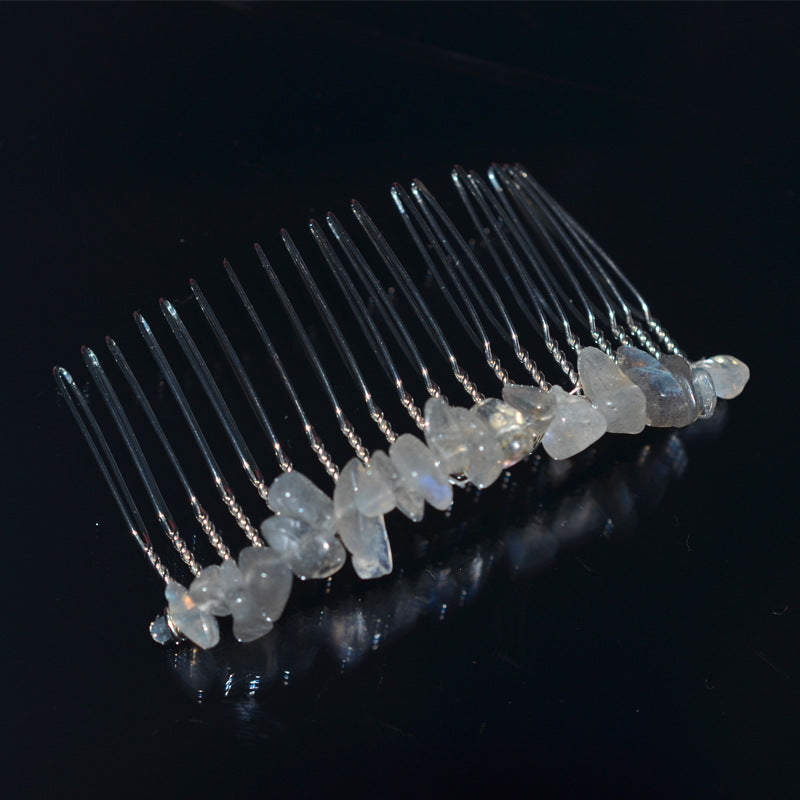 1oc Natural Stone Hair Comb Insert Comb Boho Style Hair Comb