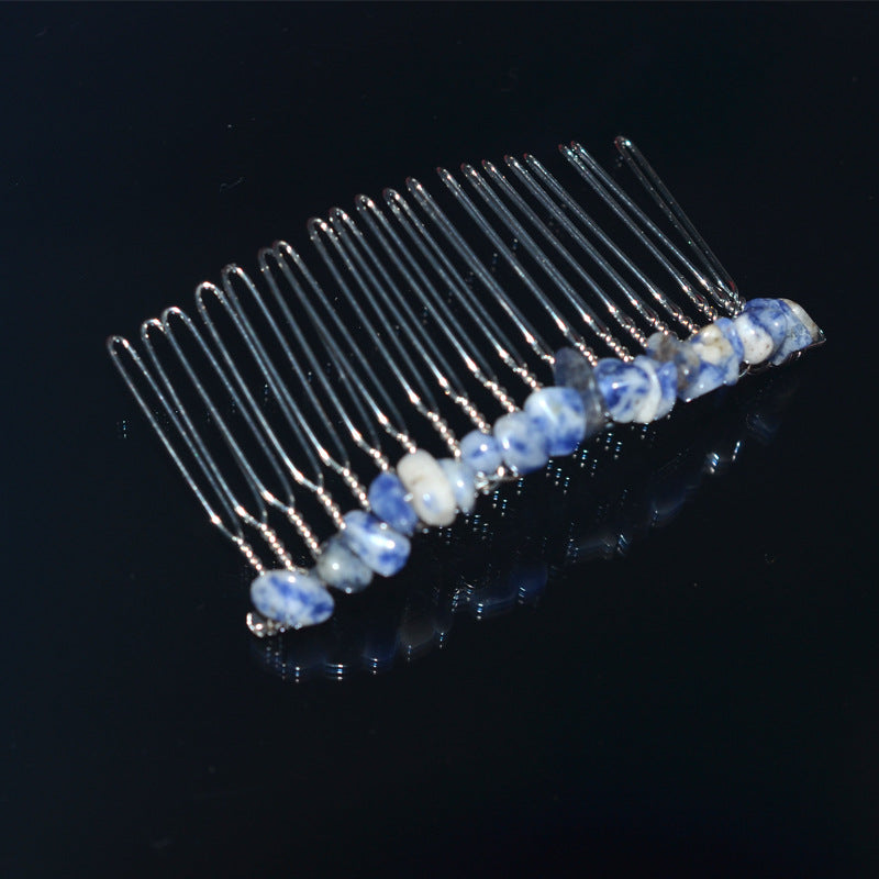 1oc Natural Stone Hair Comb Insert Comb Boho Style Hair Comb