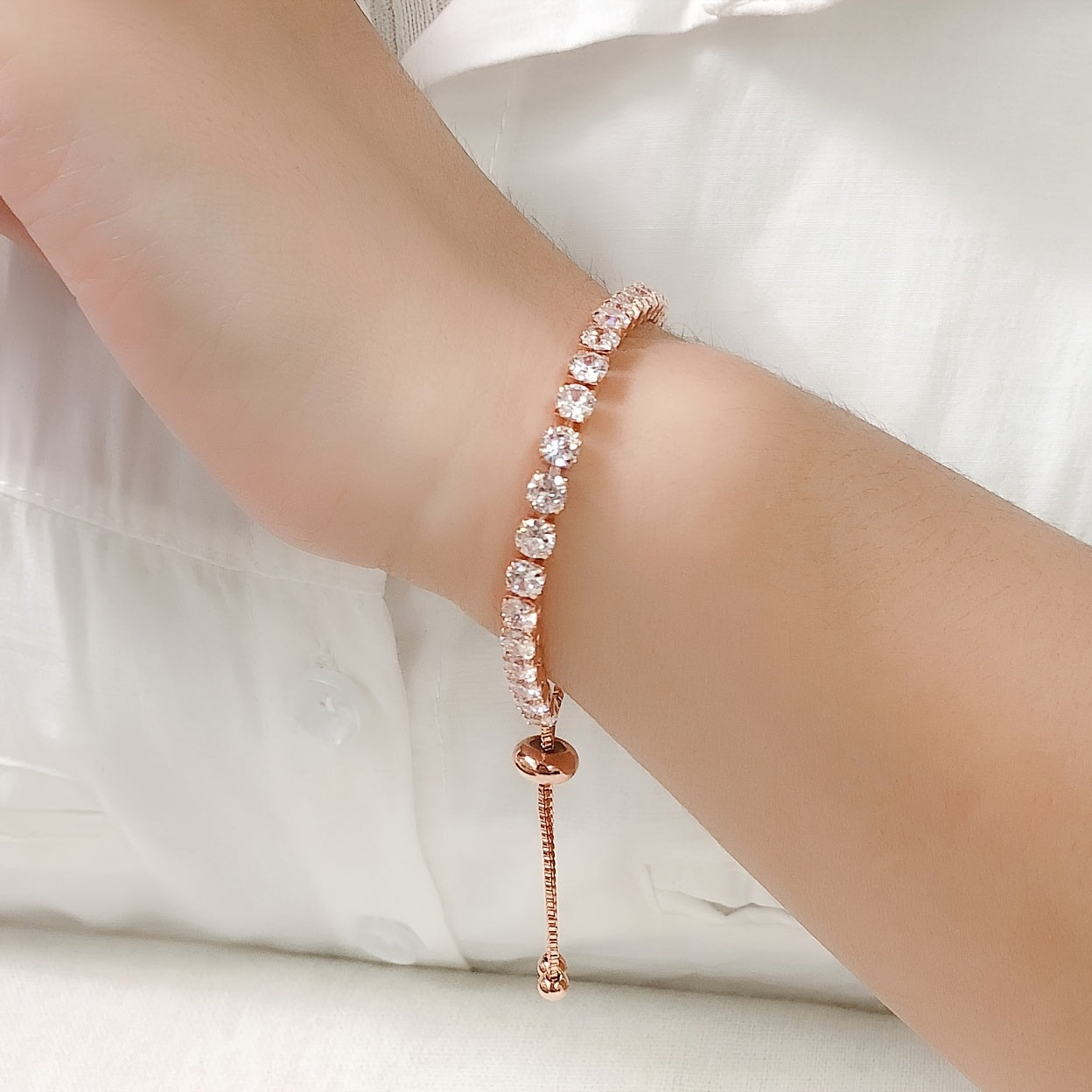 18K Plated Tennis Bracelet Full Zircon Chain Personality Hand Jewelry