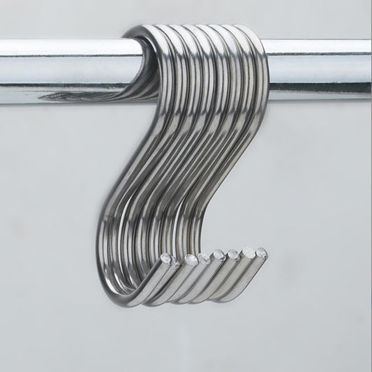 10pcs Stainless Steel Kitchen Storage Hooks Hangers