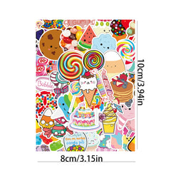50pcs Candy Doodle Stickers Student Learning Outdoor Play DIY Party Stickers