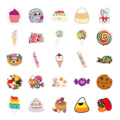 50pcs Candy Doodle Stickers Student Learning Outdoor Play DIY Party Stickers