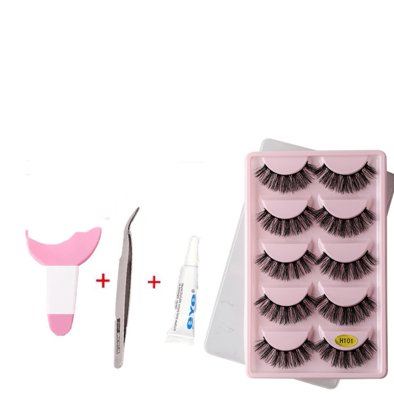 5 Pairs Layer Curling Faux Mink False Eyelashes