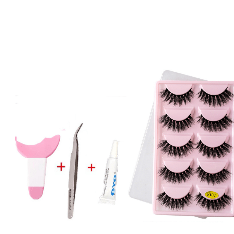 5 Pairs Layer Curling Faux Mink False Eyelashes