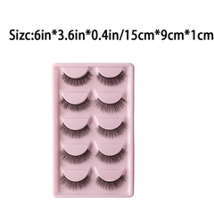 5 Pairs Layer Curling Faux Mink False Eyelashes