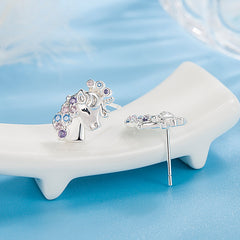 Zircon Unicorn Stud Earrings - Holiday Party Decor