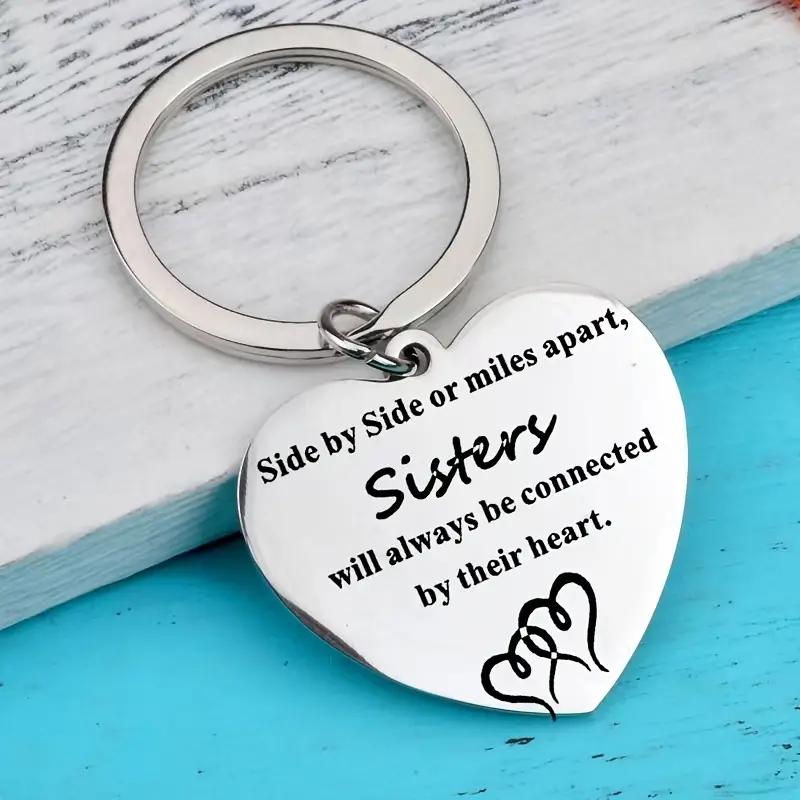 Heart Shaped Keyring Perfect Sister Gift for Christmas Birthday or Graduation
