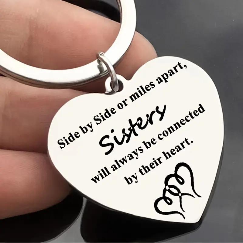 Heart Shaped Keyring Perfect Sister Gift for Christmas Birthday or Graduation