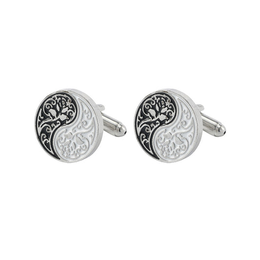 Metal Button Cufflinks Zinc Alloy Shirt Cufflinks for Wedding Suit