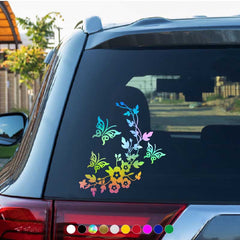 Butterfly and Flower Decals for Cars Trucks Motorcycles Windows