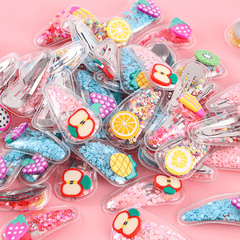3pcs Baby Girls Fruit Hair Clip Sequin Snap Clip For Hair Bang Braids