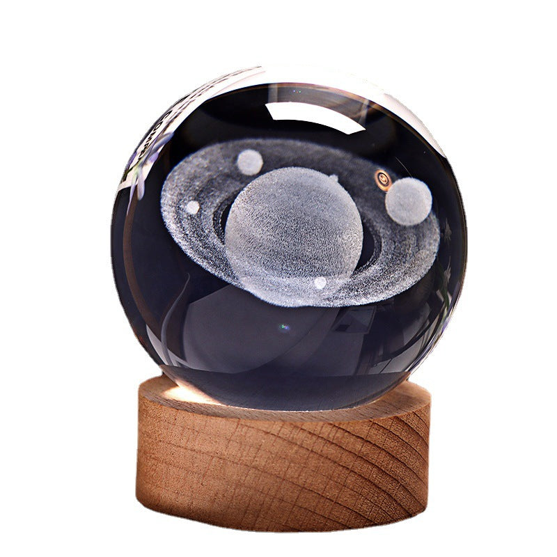 Funky Crystal Glass Ball Space Luminous Lamp Ornament