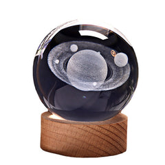 Funky Crystal Glass Ball Space Luminous Lamp Ornament