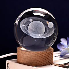 Funky Crystal Glass Ball Space Luminous Lamp Ornament
