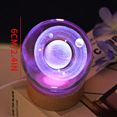 Funky Crystal Glass Ball Space Luminous Lamp Ornament