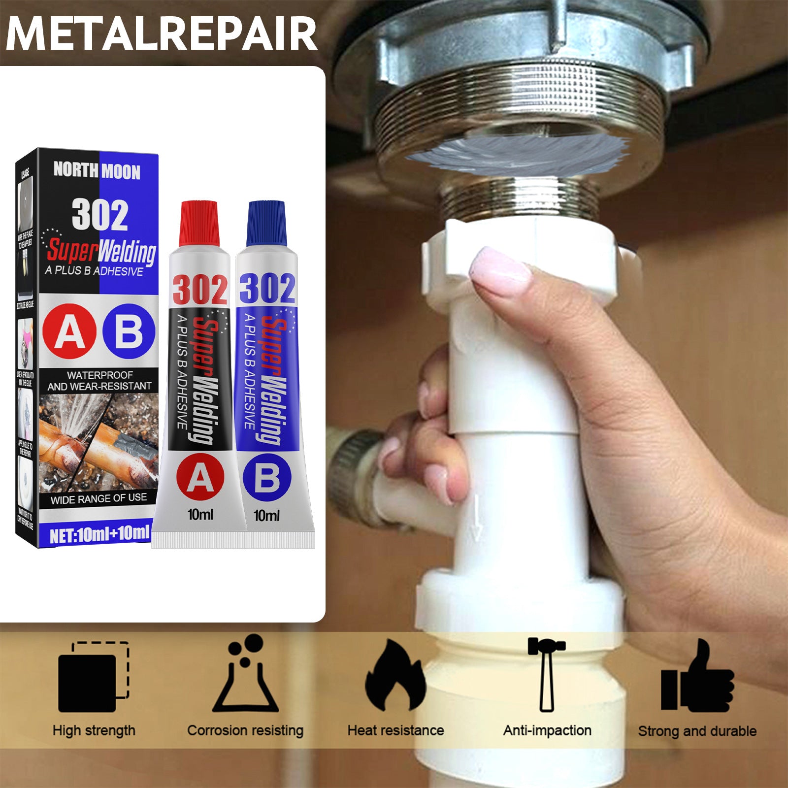 Casting Rubber Metal Repair Agent Welding Glue for Quick Fix