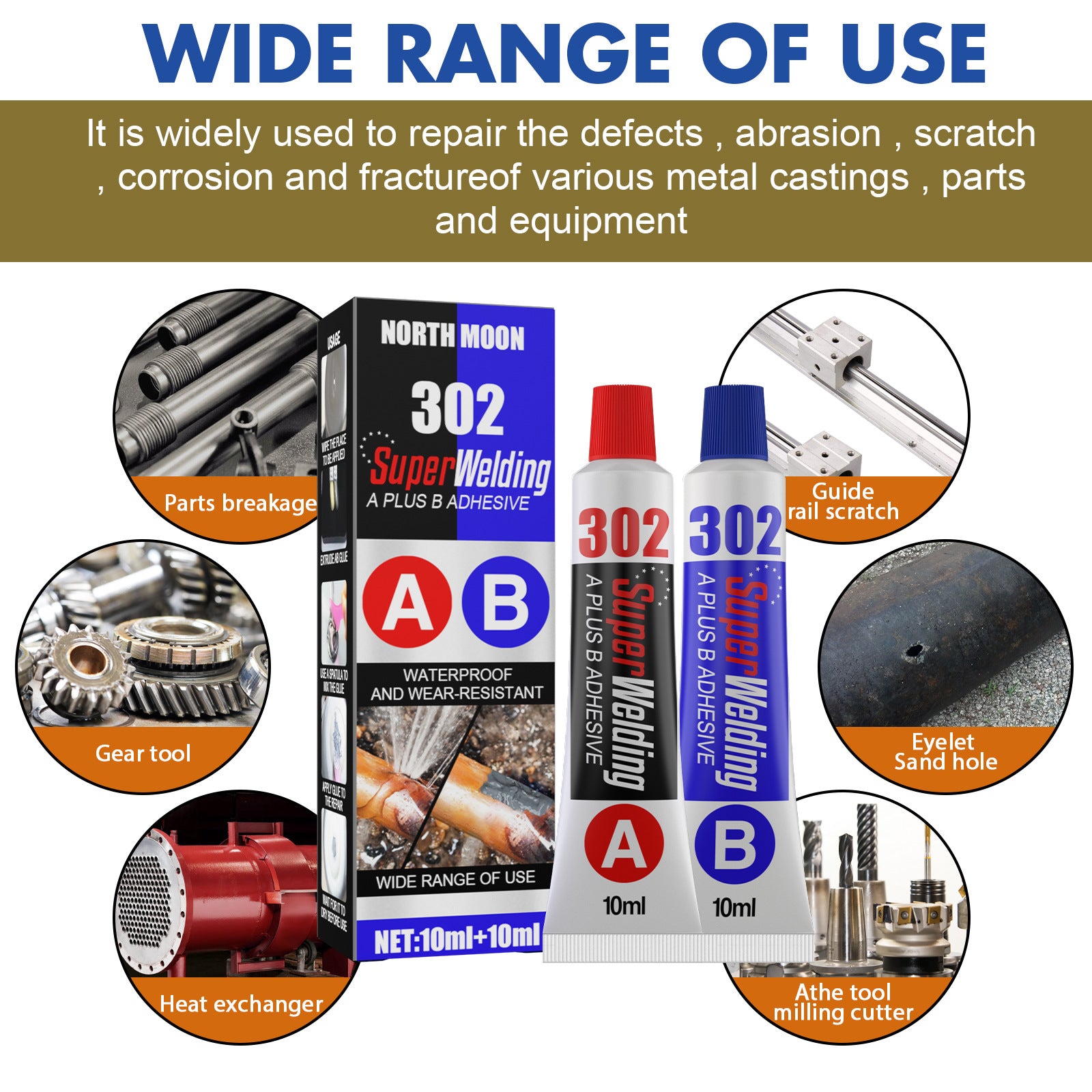 Casting Rubber Metal Repair Agent Welding Glue for Quick Fix