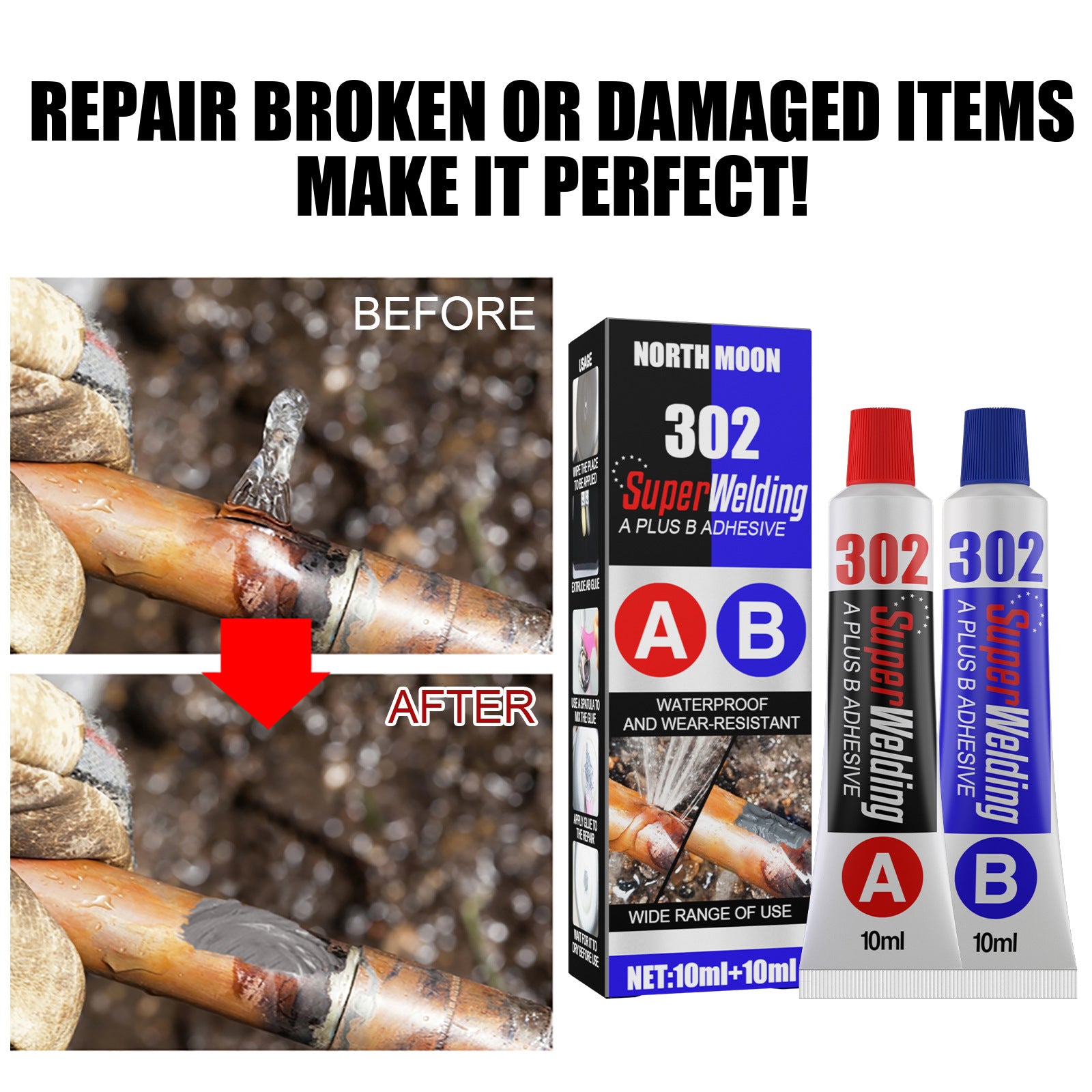 Casting Rubber Metal Repair Agent Welding Glue for Quick Fix