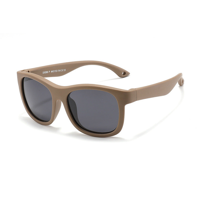 Kids Teen Silicone Frame Sun Protection Sunglasses