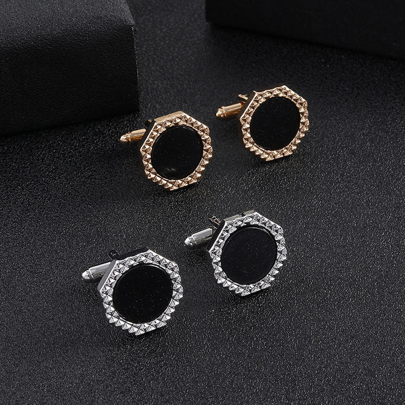 Men's Rhinestone French Cufflinks, High-Quality Suit Shirt Tail Cuff