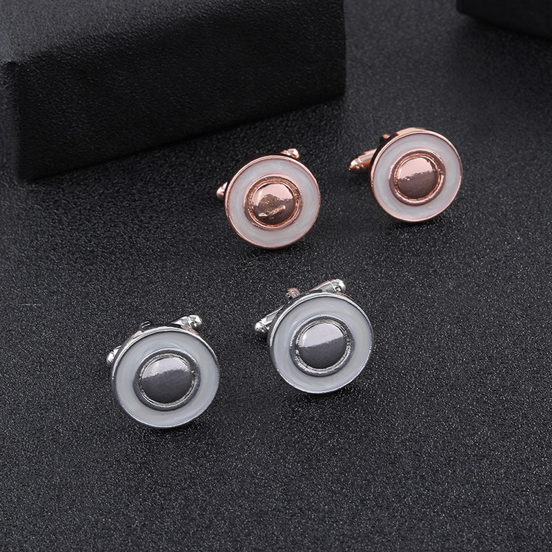 Men's Rhinestone French Cufflinks, High-Quality Suit Shirt Tail Cuff
