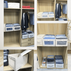 Foldable Cotton Linen Window Closet Storage Box Organizer