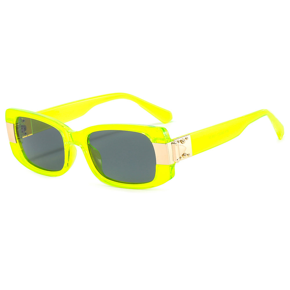 Y2K Rectangle Polarized Sunglasses Kpop Gradient Lens UV400