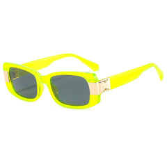 Y2K Rectangle Polarized Sunglasses Kpop Gradient Lens UV400