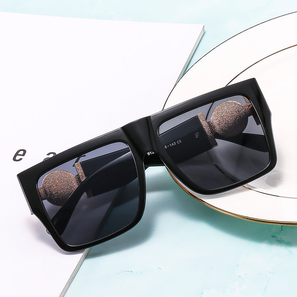 Flat Top Sunglasses for Women Men UV400