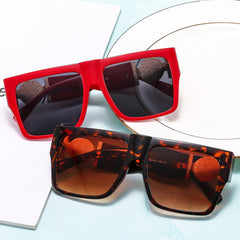 Flat Top Sunglasses for Women Men UV400