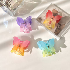 Gradient Hair Claw Butterfly Shaped Hair Clip For Women Girls Hair Claw