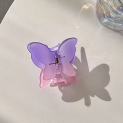 Gradient Hair Claw Butterfly Shaped Hair Clip For Women Girls Hair Claw