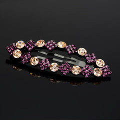 Vintage Rhinestone Snap Clip Metal Hair Clip