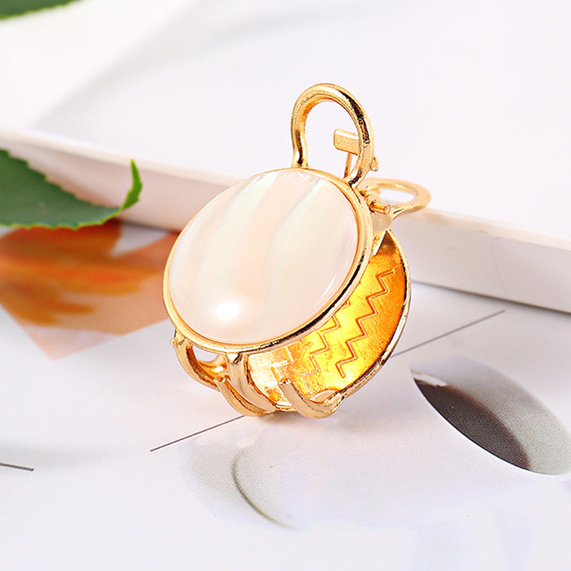 Glitter Faux Pearl Hair Claw Clip Non-slip Women Girls Hair Claw