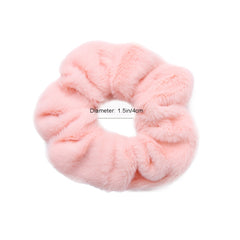 Plush Scrunchies Solid Hair Tie Fuzzy Hair Rope Accessories for Women Girls