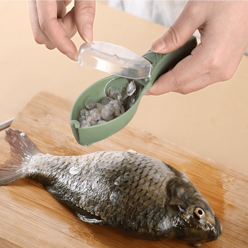 Fish Scale Scraper with Protective Cover - Home Kitchen & Outdoor Fishing