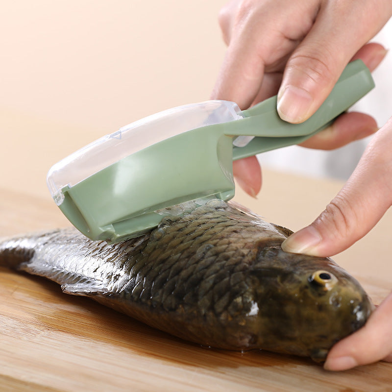 Fish Scale Scraper with Protective Cover - Home Kitchen & Outdoor Fishing