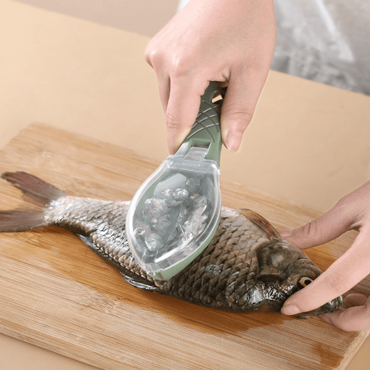 Fish Scale Scraper with Protective Cover - Home Kitchen & Outdoor Fishing