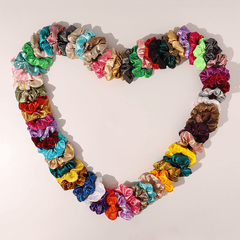 60pcs Satin Scrunchie Hair Tie Hair Rope Hair Accessories