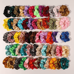 60pcs Satin Scrunchie Hair Tie Hair Rope Hair Accessories